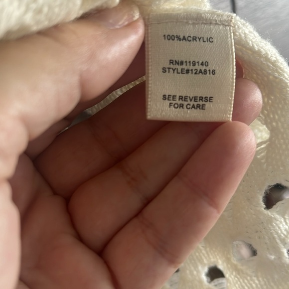 Boho Spaghetti Straps Off-White Top • Small - Picture 5 of 6